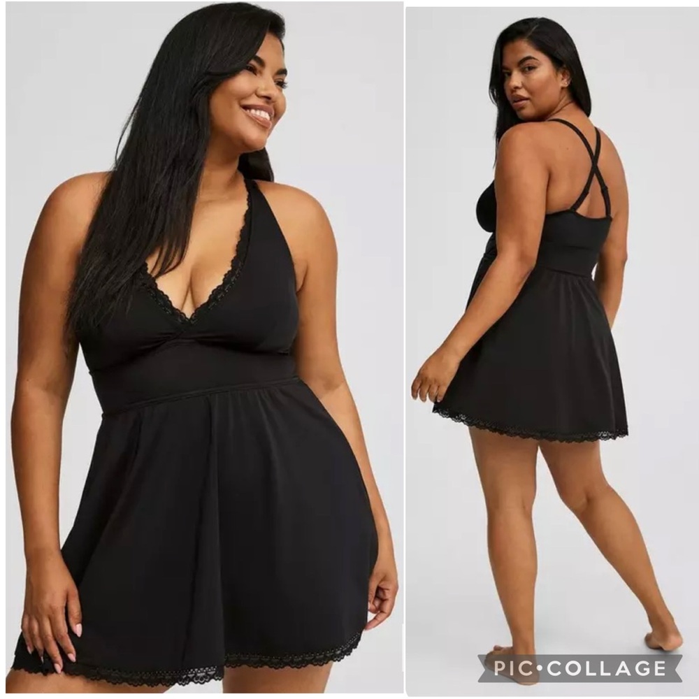 Torrid • NWT Wireless Swim Dress With Brief